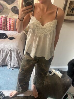 ALC 100% cotton lace cami